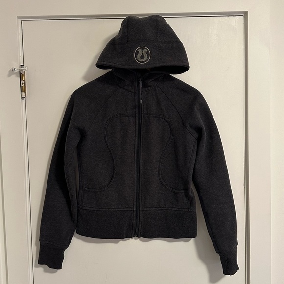 Vintage Lululemon Remix (Scuba Style) Hoodie, Size 6, Dark Grey - Picture 4 of 9